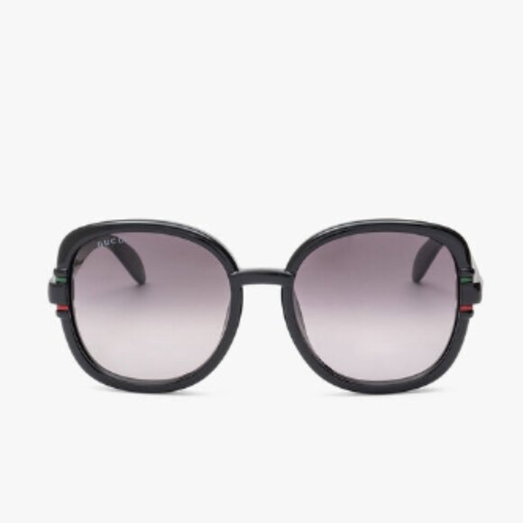 NEW GUCCI WOMEN'S SUNGLASSES GG1068SA 001 BLACK ROUND GUCCI EYEWEAR - Picture 2 of 5